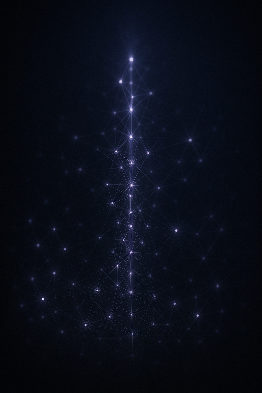 A glowing network spanning an organisation in the dark