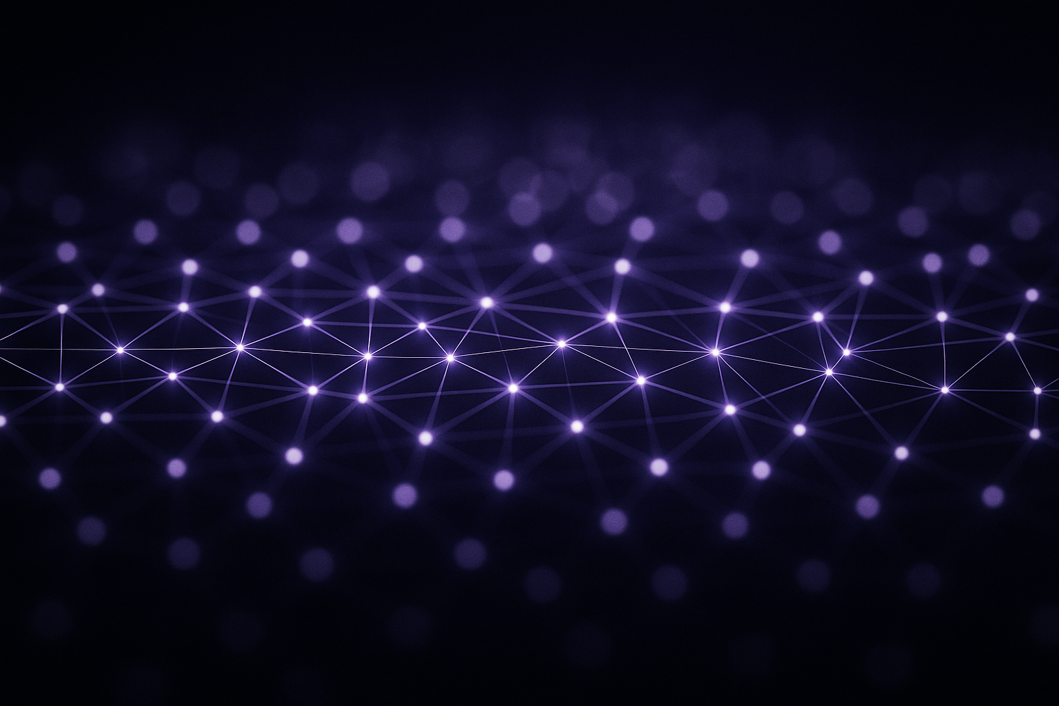 A glowing network spanning an organisation
