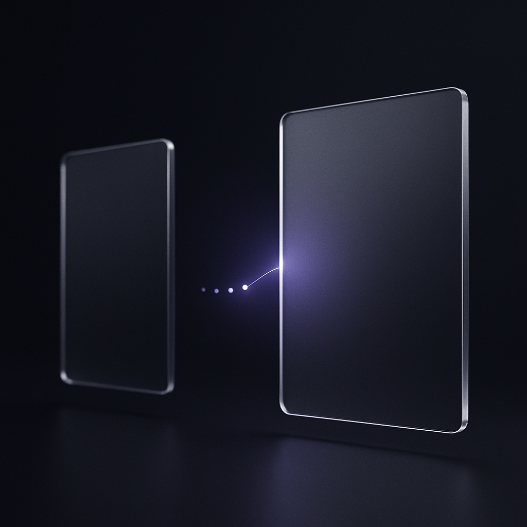 A calm interface turning a single request into completed work