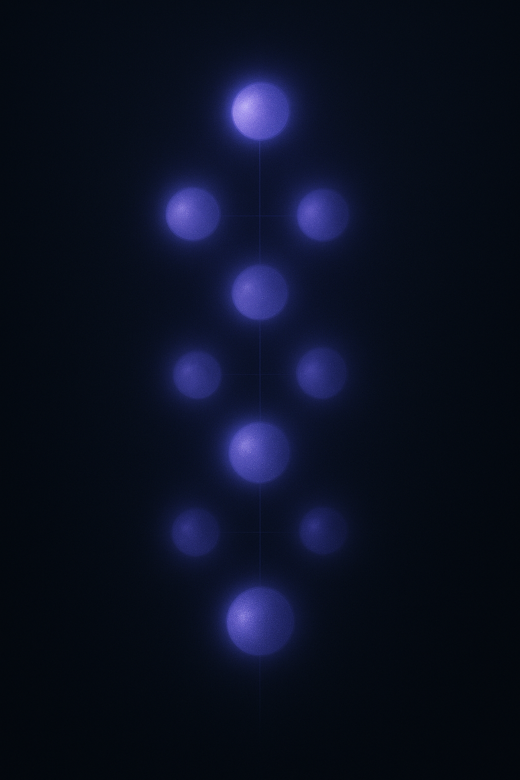 Eight points of violet light arranged like a constellation of a team